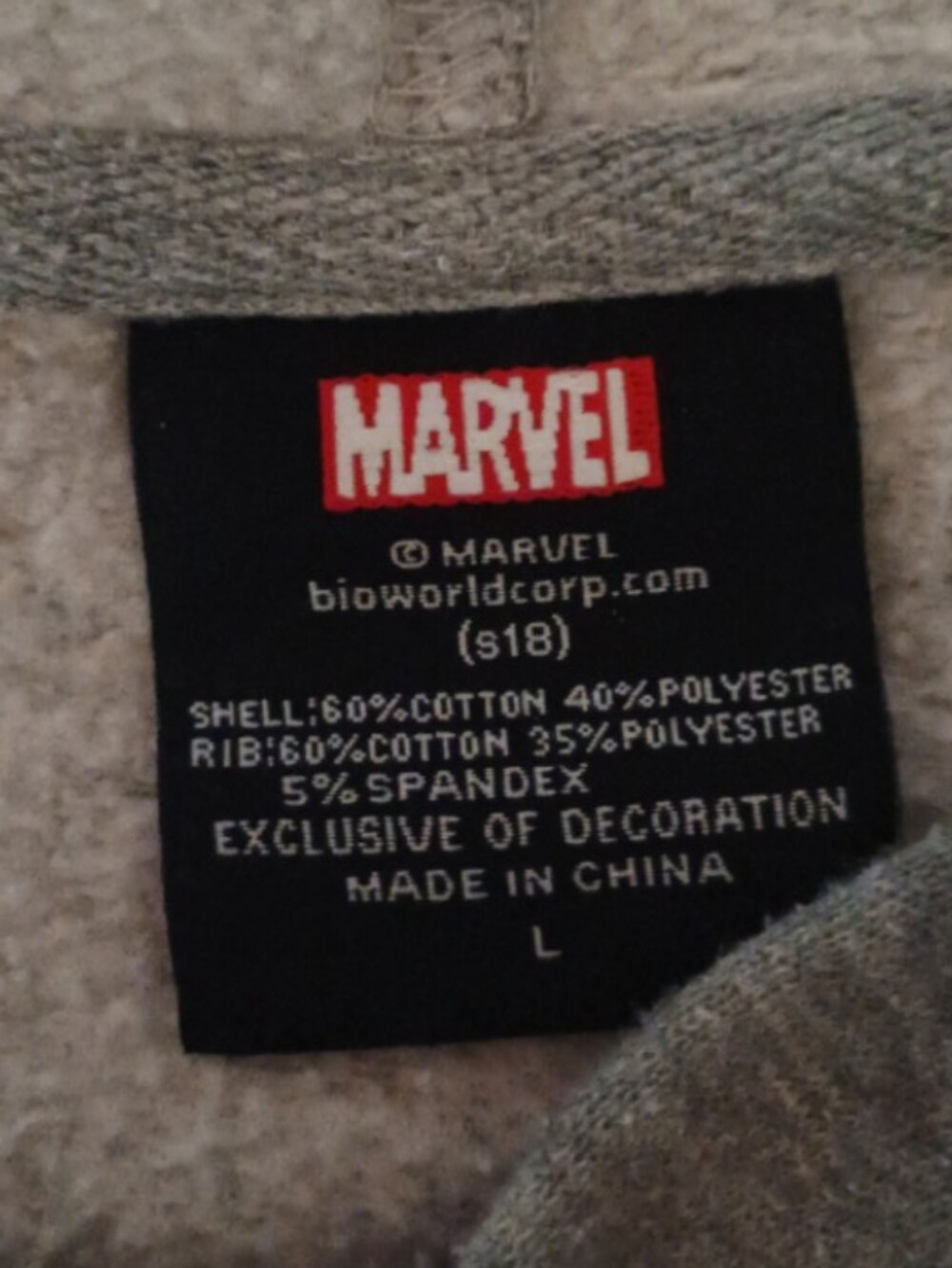 Marvel Grey Punisher Logo Hooded Sweatshirt - Picture 2 of 2